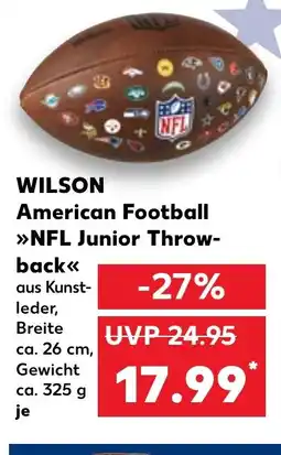 Kaufland DE WILSON American Football NFL Junior Throw- back tilbud