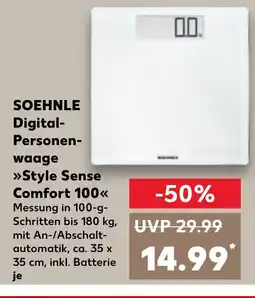 Kaufland DE SOEHNLE Digital- Personen- waage Style Sense Comfort 100 tilbud