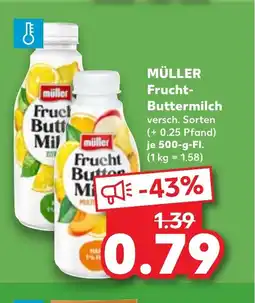 Kaufland DE MÜLLER Frucht- Buttermilch tilbud