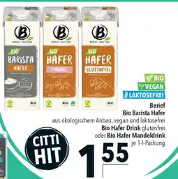 Citti Berief Bio Barista Hafer Bio Hafer Drink glutenfrei oder Bio Hafer Mandeldrink tilbud