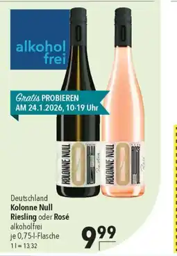 Citti Deutschland Kolonne Null Riesling oder Rosé tilbud