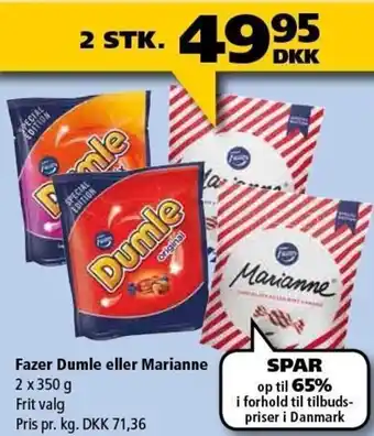 Fazer Dumle Eller Marianne 2x350 g