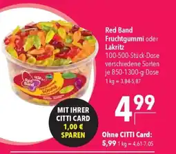 Citti Red Band Fruchtgummi oder Lakritz tilbud