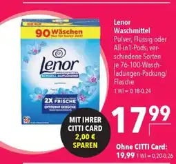 Citti Lenor Waschmittel tilbud