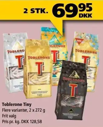 BorderShop Toblerone Tiny 2x272 g tilbud