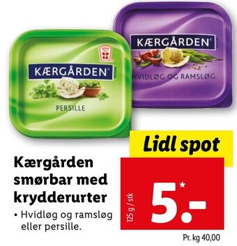 Lidl Kærgården Smørbar Med Krydderurter 125 g tilbud