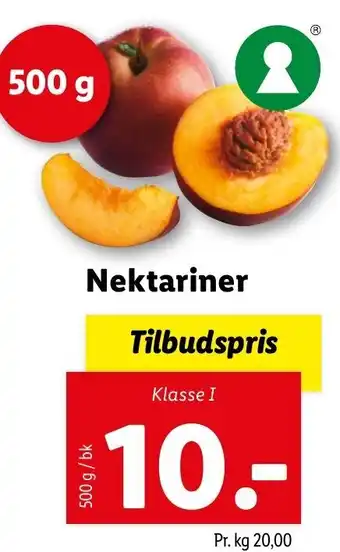 Lidl Nektariner 500 g tilbud