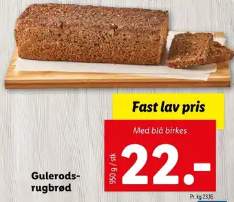 Lidl Gulerods Rugbrød 950 g tilbud