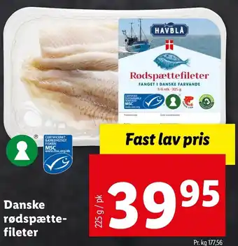 Danske Rødspætte Fileter 225 g