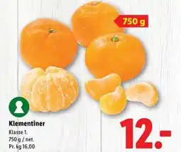 Lidl Klementiner tilbud