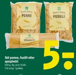 Coop 365 365 penne, fusilli eller spaghetti tilbud
