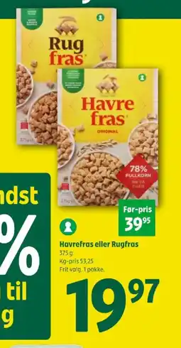 Coop 365 Havrefras eller Rugfras tilbud