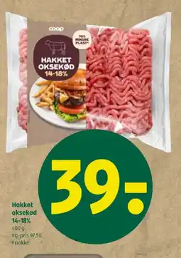 Coop 365 Hakket oksekød 14-18% tilbud