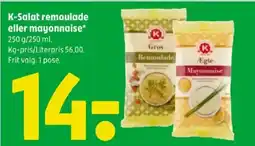 Coop 365 K-Salat remoulade eller mayonnaise tilbud