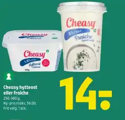 Coop 365 Cheasy hytteost eller fraiche tilbud
