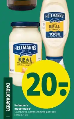 Coop 365 Hellmann's mayonnaise tilbud