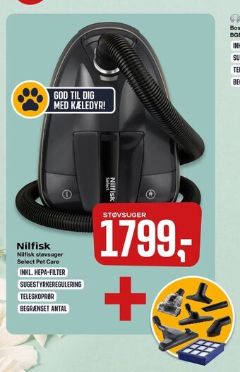 Skousen Nilfisk støvsuger Select Pet Care tilbud