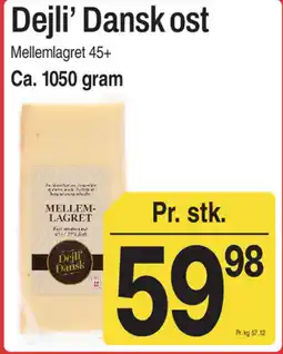 ABC Lavpris Dejli' Dansk ost tilbud