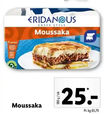 Lidl Moussaka 380 g tilbud