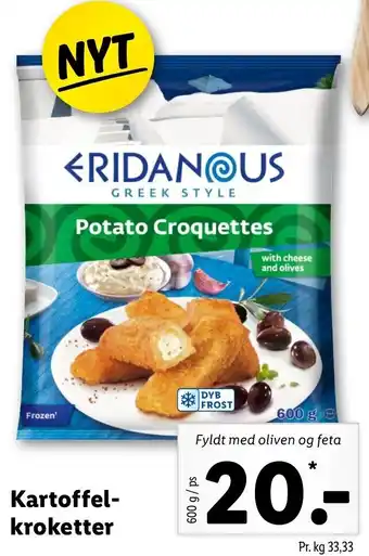 Lidl Kartoffel Kroketter 600 g tilbud