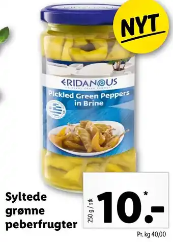 Syltede Grønne Peberfrugter 250 g