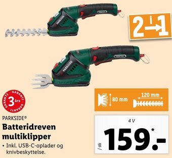 Lidl Parkside Batteridreven Multiklipper tilbud