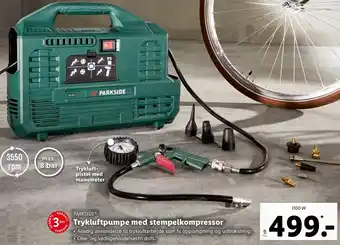 Lidl Parkside Trykluftpumpe Med Stempelkompressor tilbud