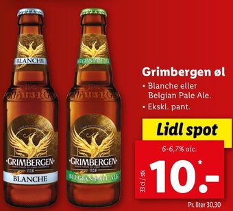 Lidl Grimbergen Øl 33 CL tilbud