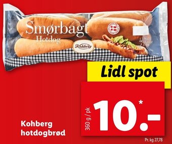 Lidl Kohberg Hotdogbrød 360 g tilbud