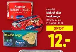 Lidl AMANDA Makrel eller torskerogn tilbud