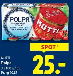 Lidl MUTTI Polpa tilbud