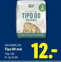 Lidl VALSEMØLLEN Tipo 00 mel tilbud