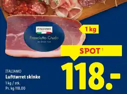 Lidl ITALIAMO Lufttørret skinke tilbud
