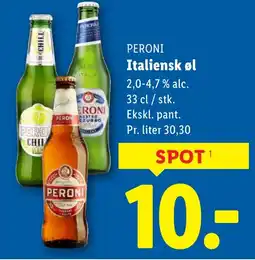 Lidl PERONI Italiensk øl tilbud