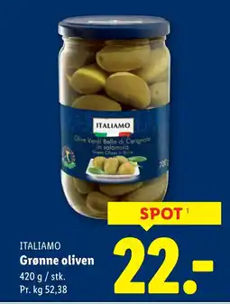 Lidl ITALIAMO Grønne oliven tilbud