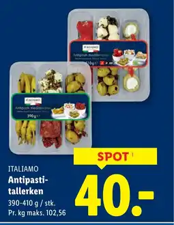 Lidl ITALIAMO Antipasti- tallerken tilbud