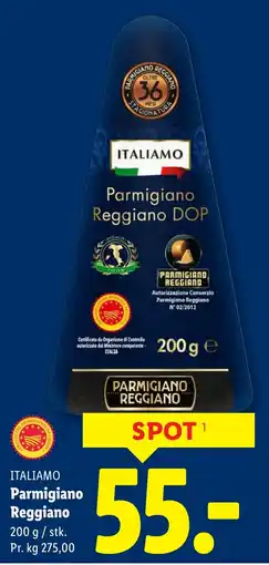 Lidl ITALIAMO Parmigiano Reggiano tilbud
