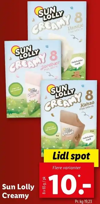 Lidl Sun Lolly Creamy 8x65 g tilbud