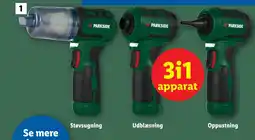 Lidl PARKSIDE® 3i1 batteridreven miniblæser 12 V tilbud