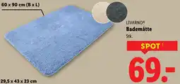 Lidl LIVARNO® Bademåtte tilbud