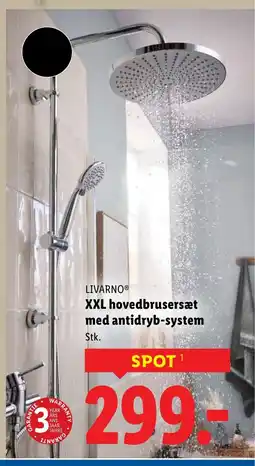 Lidl LIVARNOⓇ XXL hovedbrusersæt med antidryb-system tilbud