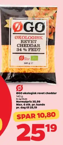 Netto ØGO økologisk revet cheddar tilbud