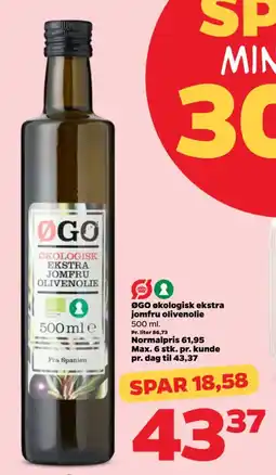 Netto ØGO økologisk ekstra jomfru olivenolie tilbud