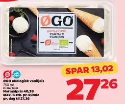 Netto ØGO økologisk vaniljeis tilbud
