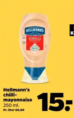 Netto HELLMANN'S chilli- mayonnaise tilbud