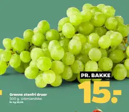 Netto Grønne stenfri druer tilbud