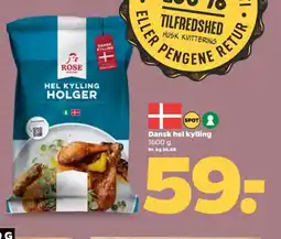 Netto ROSE Dansk hel kylling tilbud