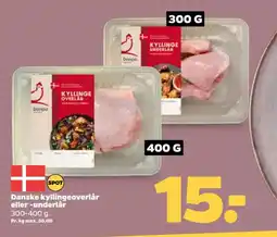 Netto Danske kyllingeoverlår eller -underlår tilbud