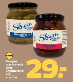 Netto Skagen marinerede eller kryddersild tilbud