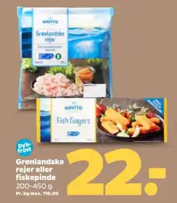 Netto Grønlandske rejer eller fiskepinde tilbud